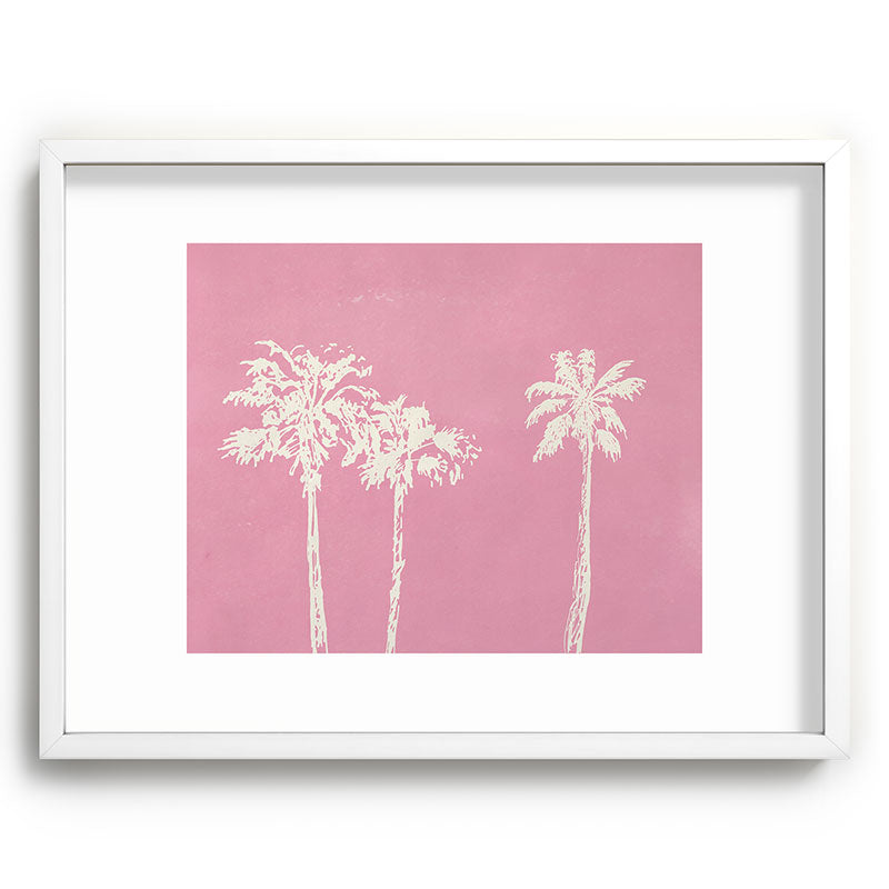DENY Designs pb pink palm trees Recessed Framing Rectangle