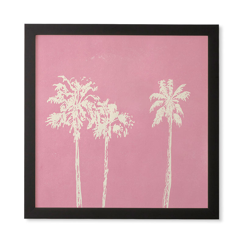 DENY Designs pb pink palm trees Framed Wall Art