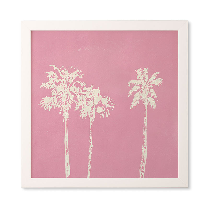 DENY Designs pb pink palm trees Framed Wall Art
