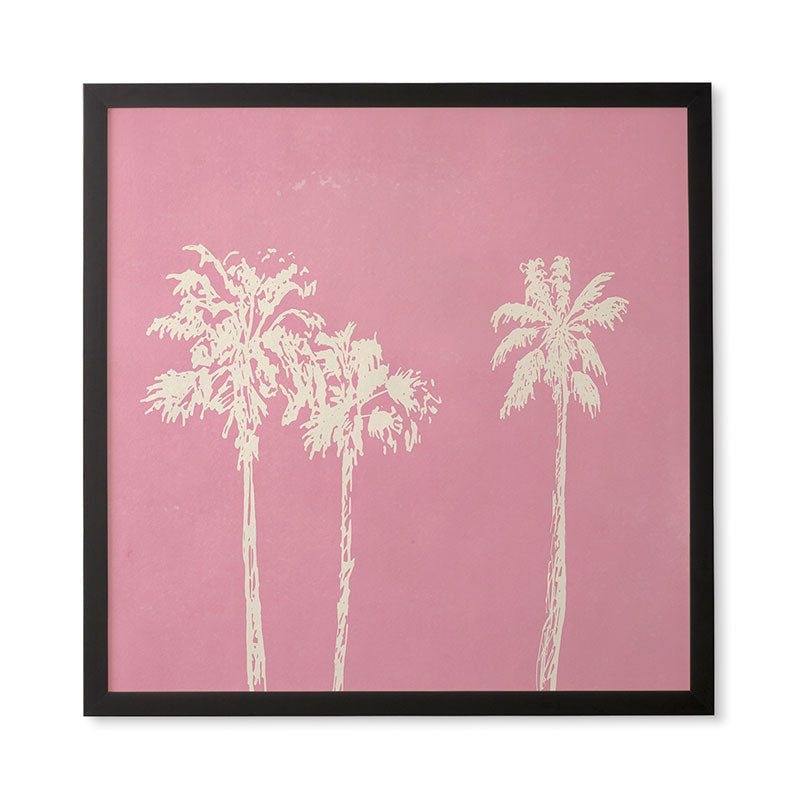 DENY Designs pb pink palm trees Framed Wall Art