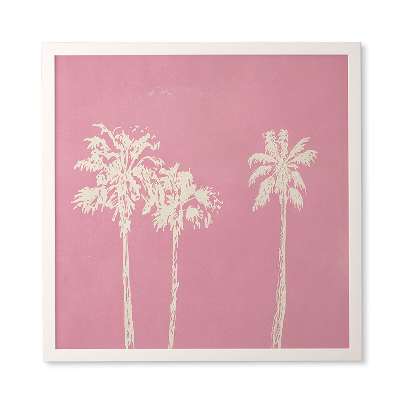 DENY Designs pb pink palm trees Framed Wall Art