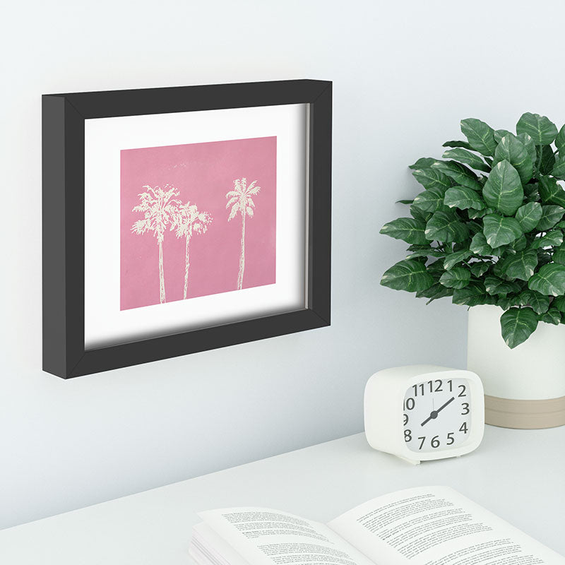 DENY Designs pb pink palm trees Recessed Framing Rectangle