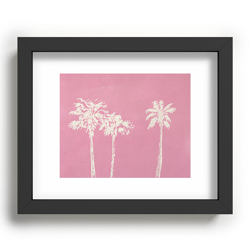 DENY Designs pb pink palm trees Recessed Framing Rectangle