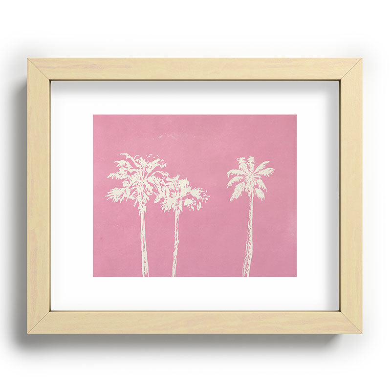 DENY Designs pb pink palm trees Recessed Framing Rectangle