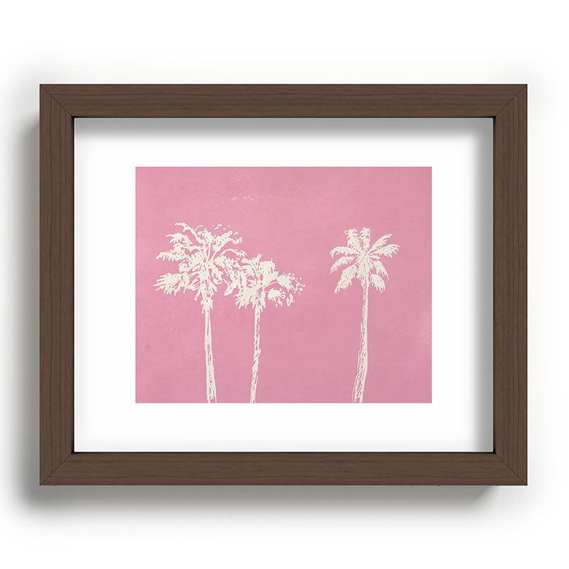 DENY Designs pb pink palm trees Recessed Framing Rectangle