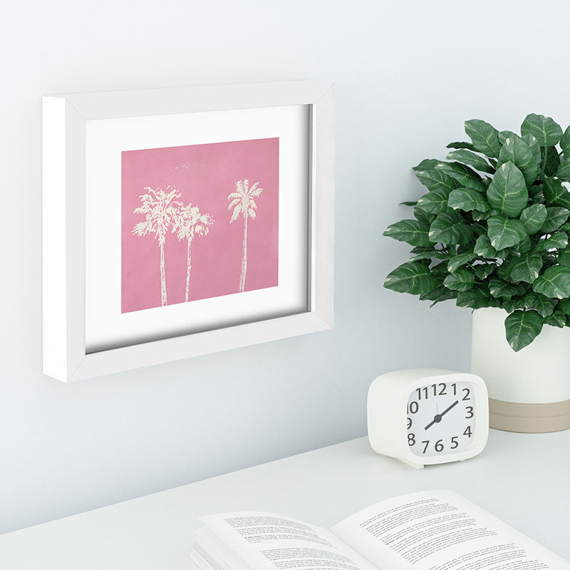 DENY Designs pb pink palm trees Recessed Framing Rectangle