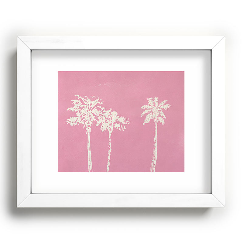 DENY Designs pb pink palm trees Recessed Framing Rectangle