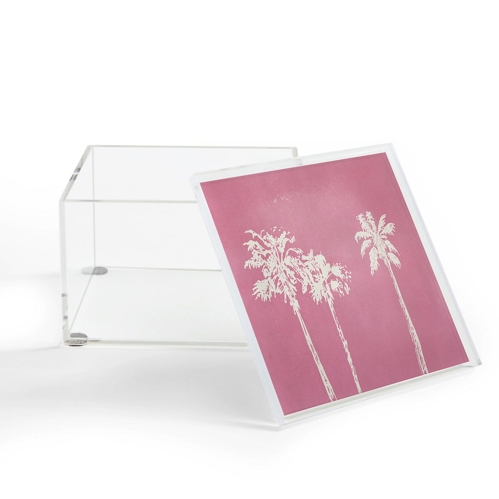 DENY Designs pb pink palm trees Acrylic Box