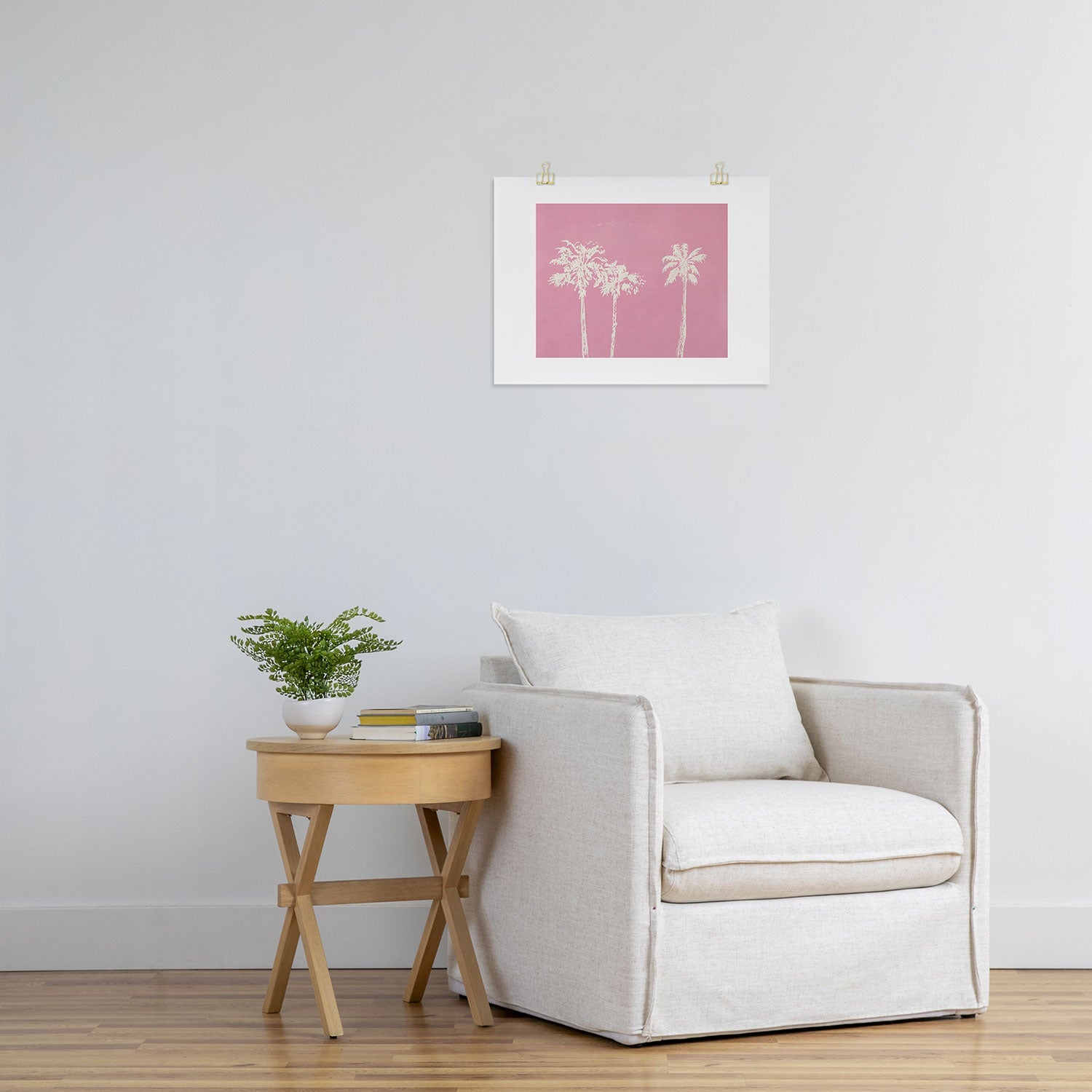 DENY Designs pb pink palm trees Art Print