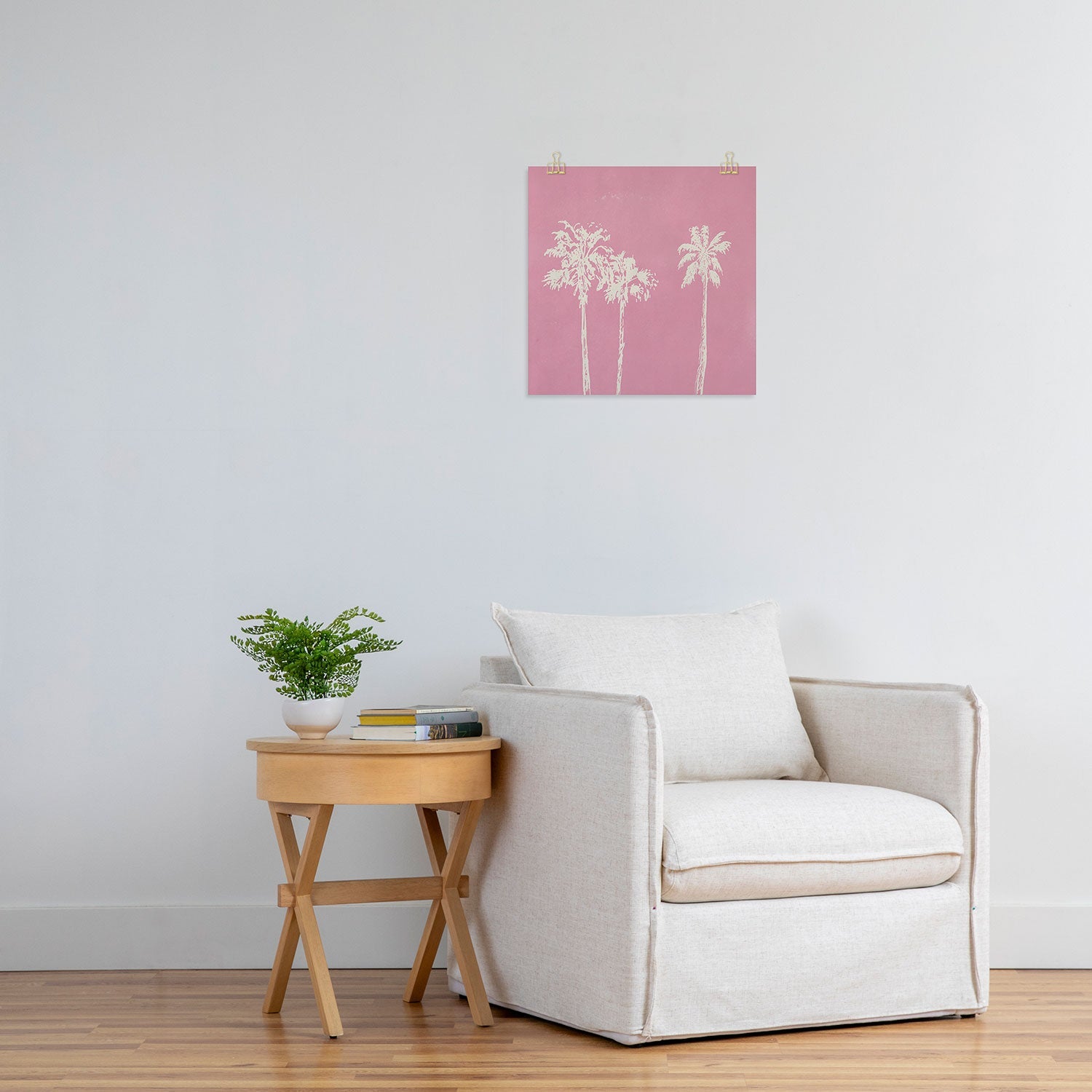 DENY Designs pb pink palm trees Art Print