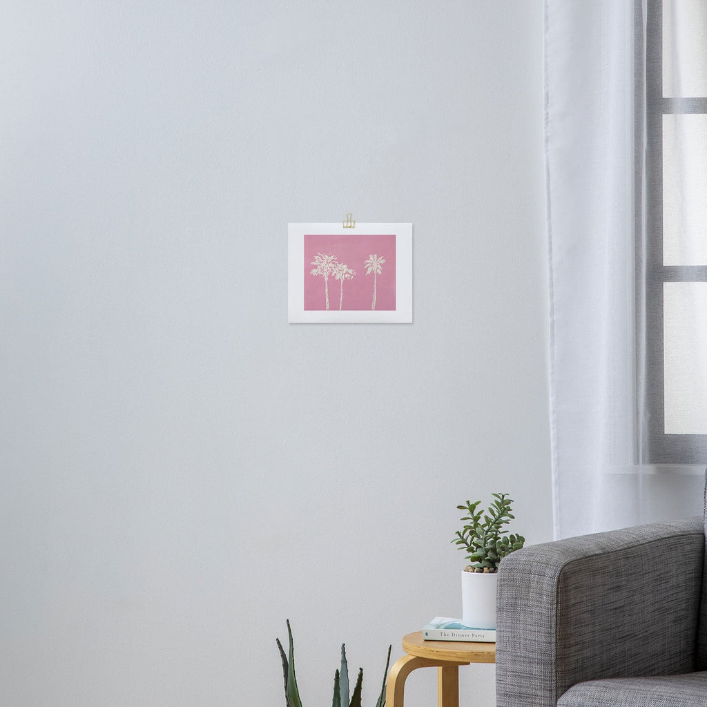 DENY Designs pb pink palm trees Art Print