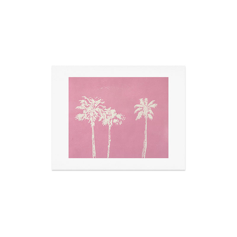DENY Designs pb pink palm trees Art Print