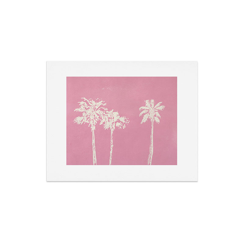 DENY Designs pb pink palm trees Art Print