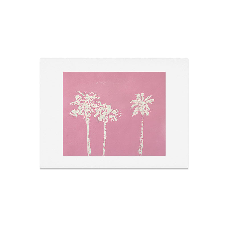 DENY Designs pb pink palm trees Art Print