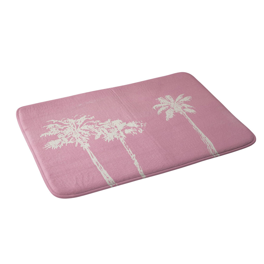 DENY Designs pb pink palm trees Memory Foam Bath Mat