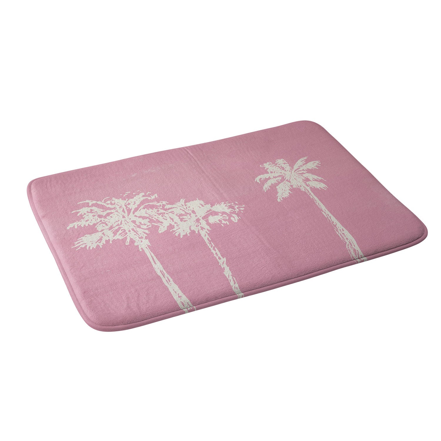 DENY Designs pb pink palm trees Memory Foam Bath Mat