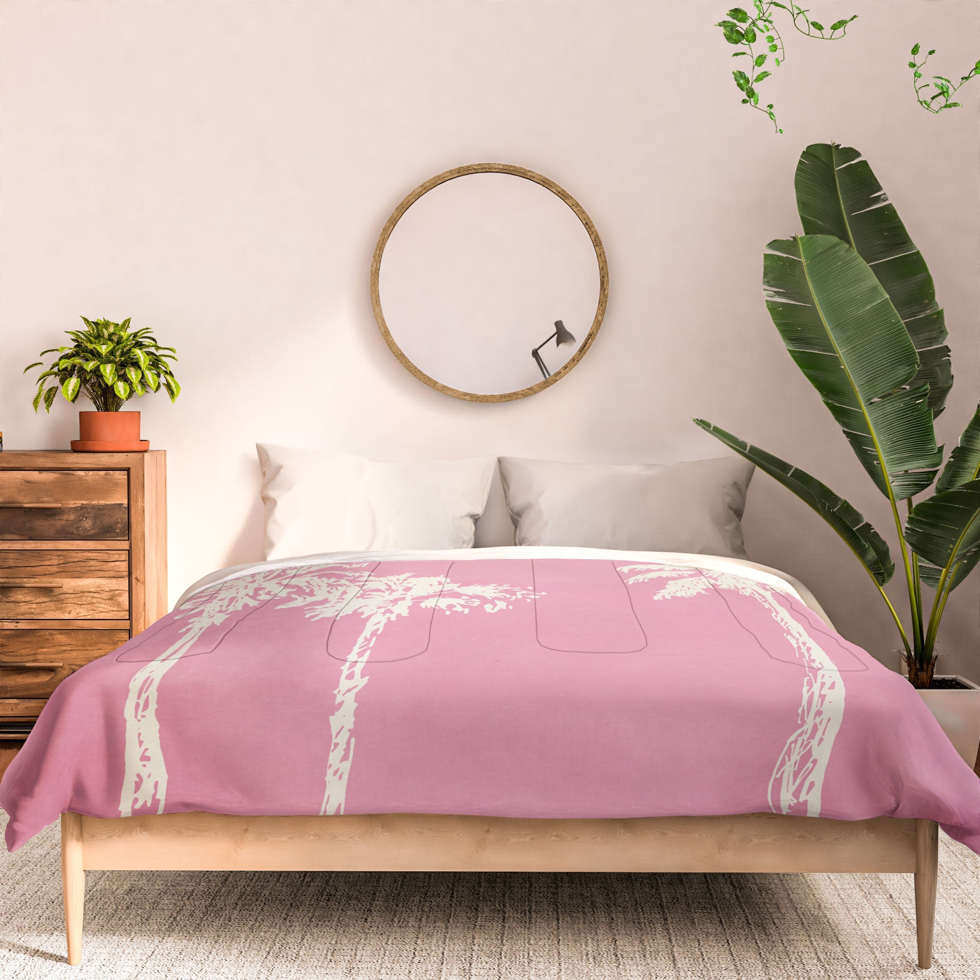 DENY Designs pb pink palm trees Comforter