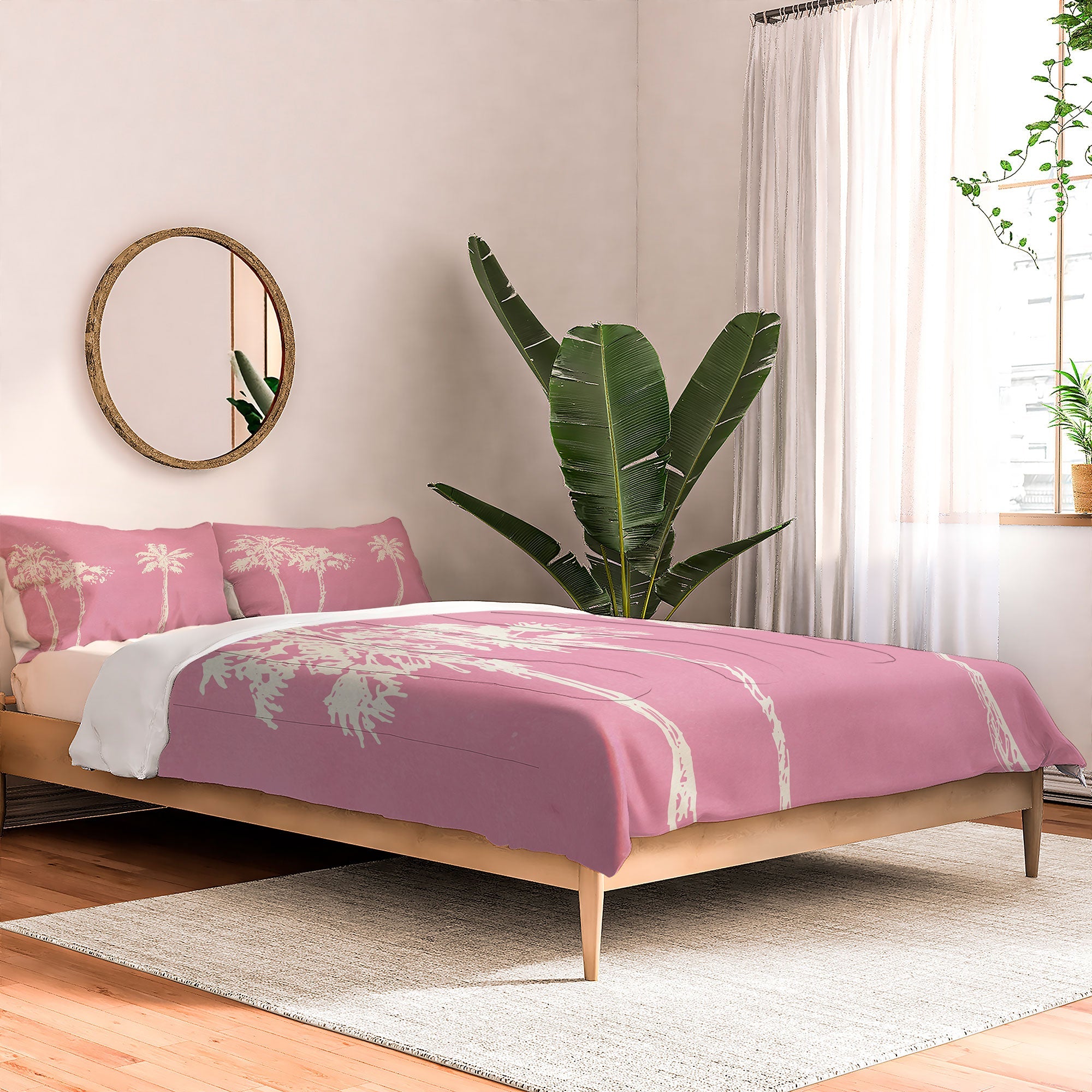 DENY Designs pb pink palm trees Comforter