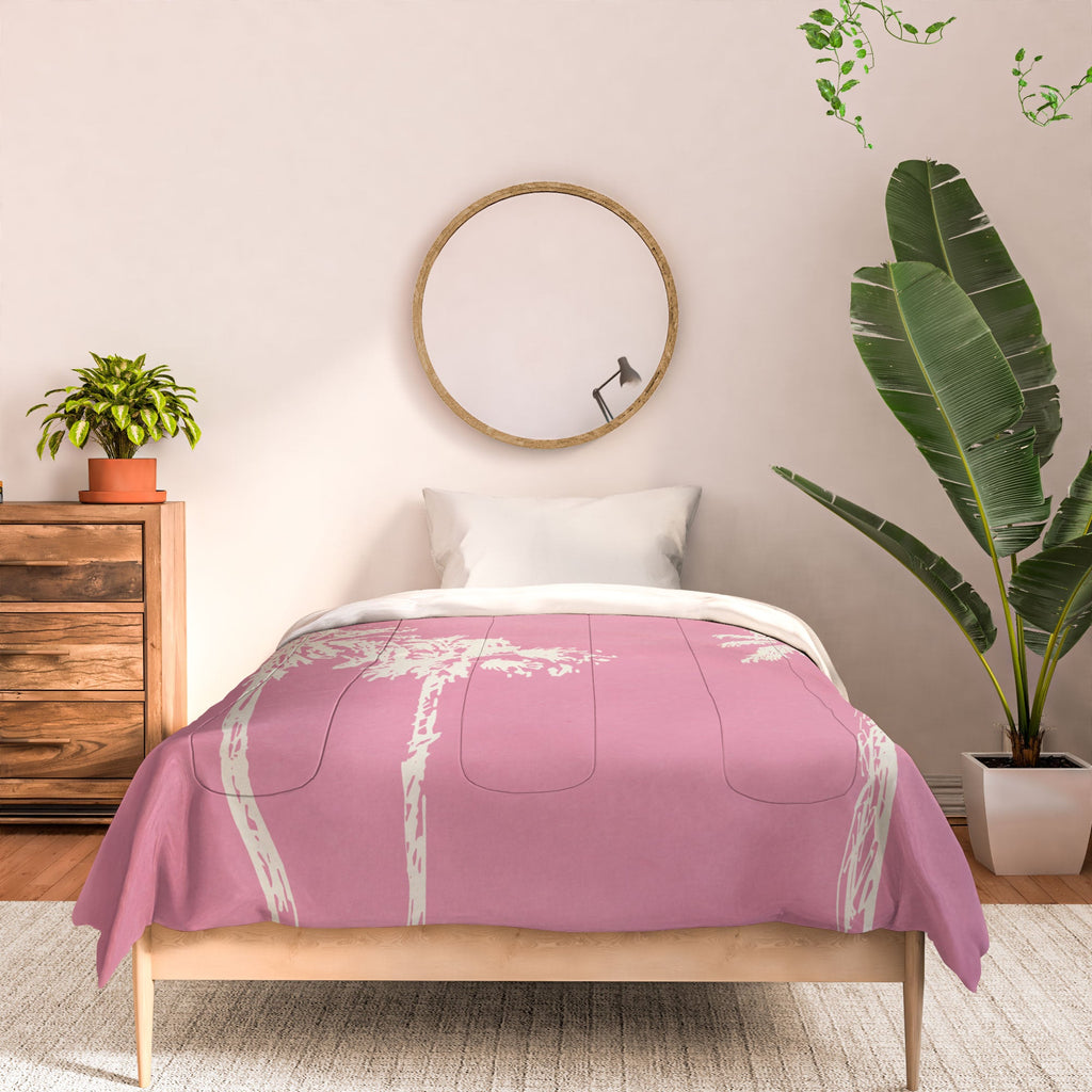 DENY Designs pb pink palm trees Comforter