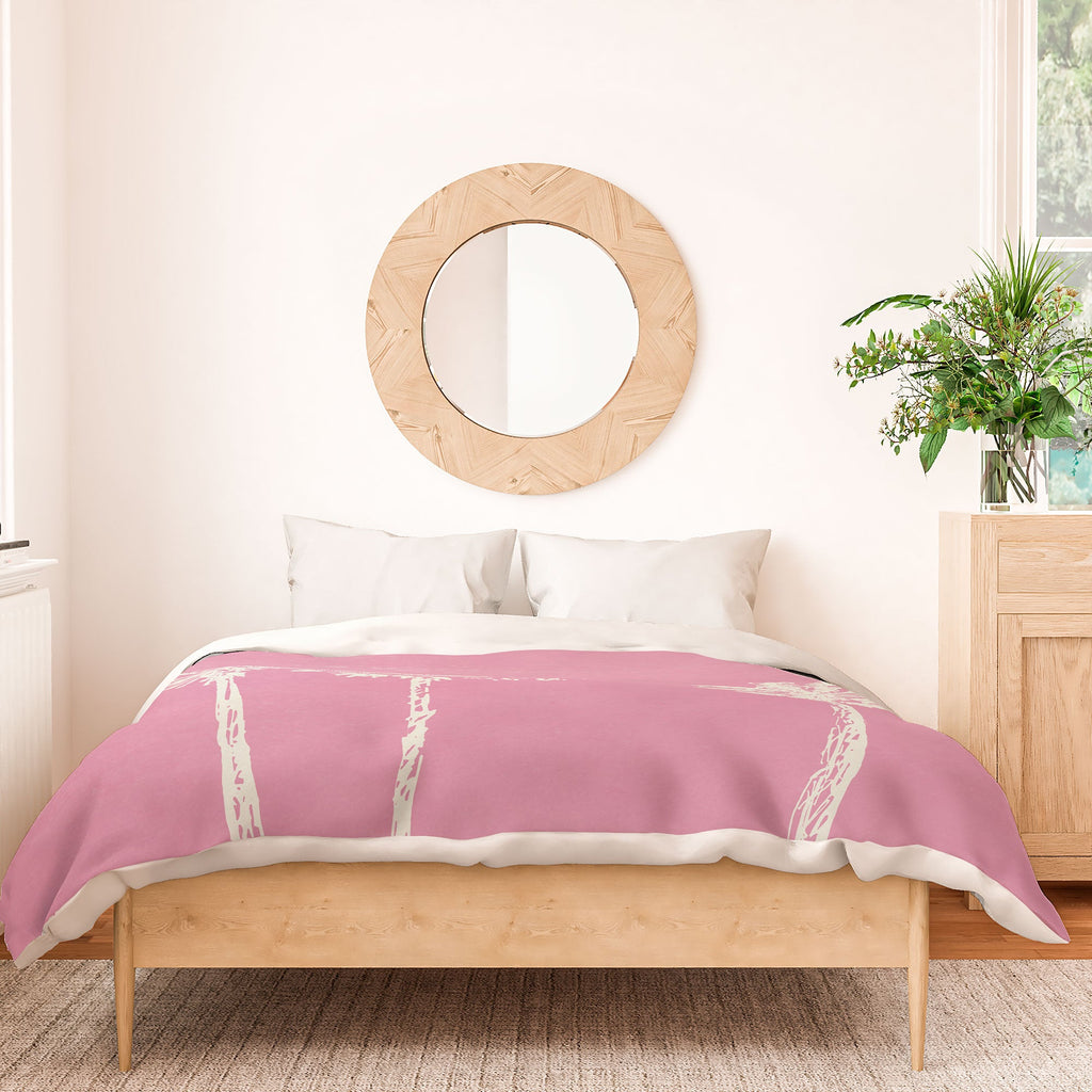DENY Designs pb pink palm trees Duvet Cover