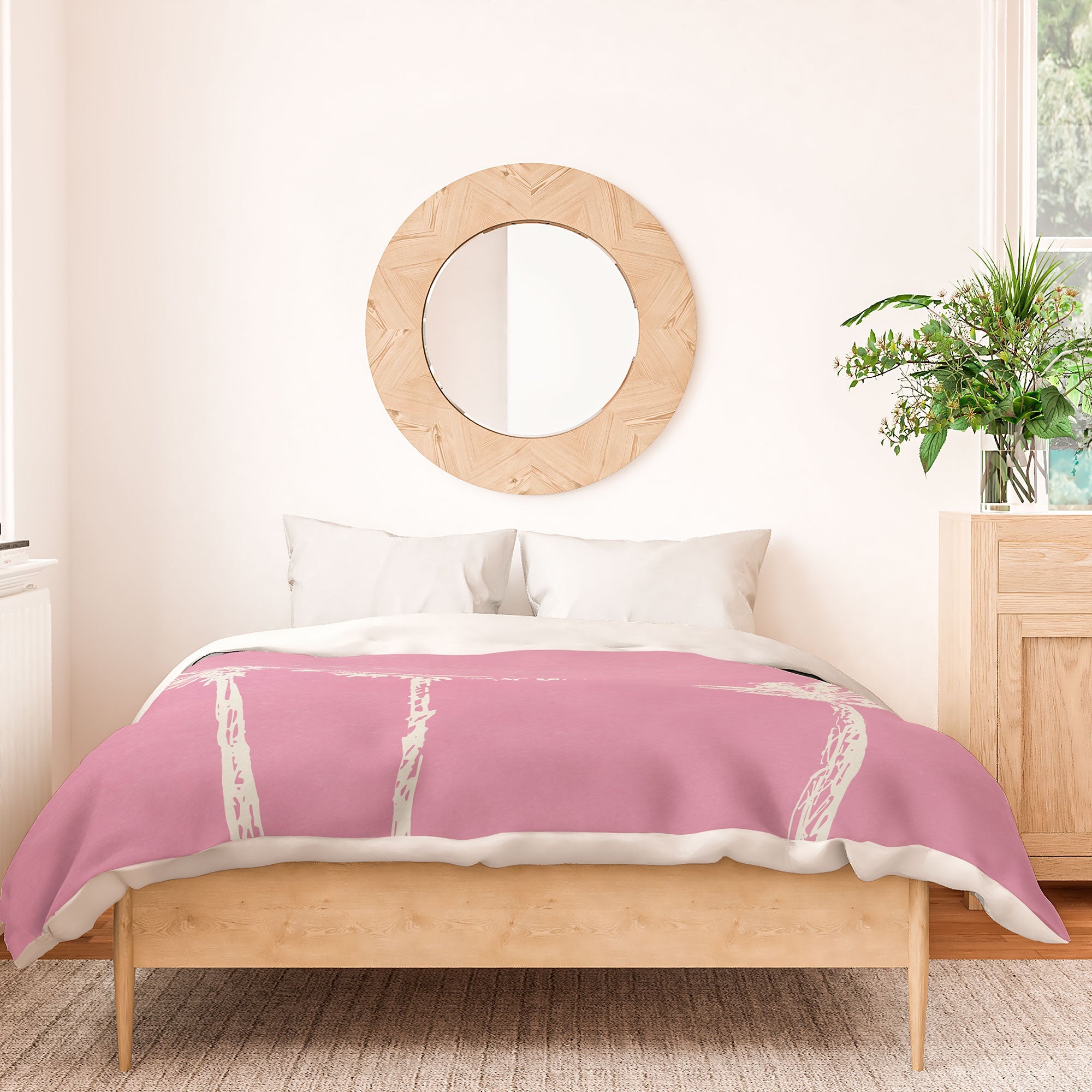 DENY Designs pb pink palm trees Duvet Cover