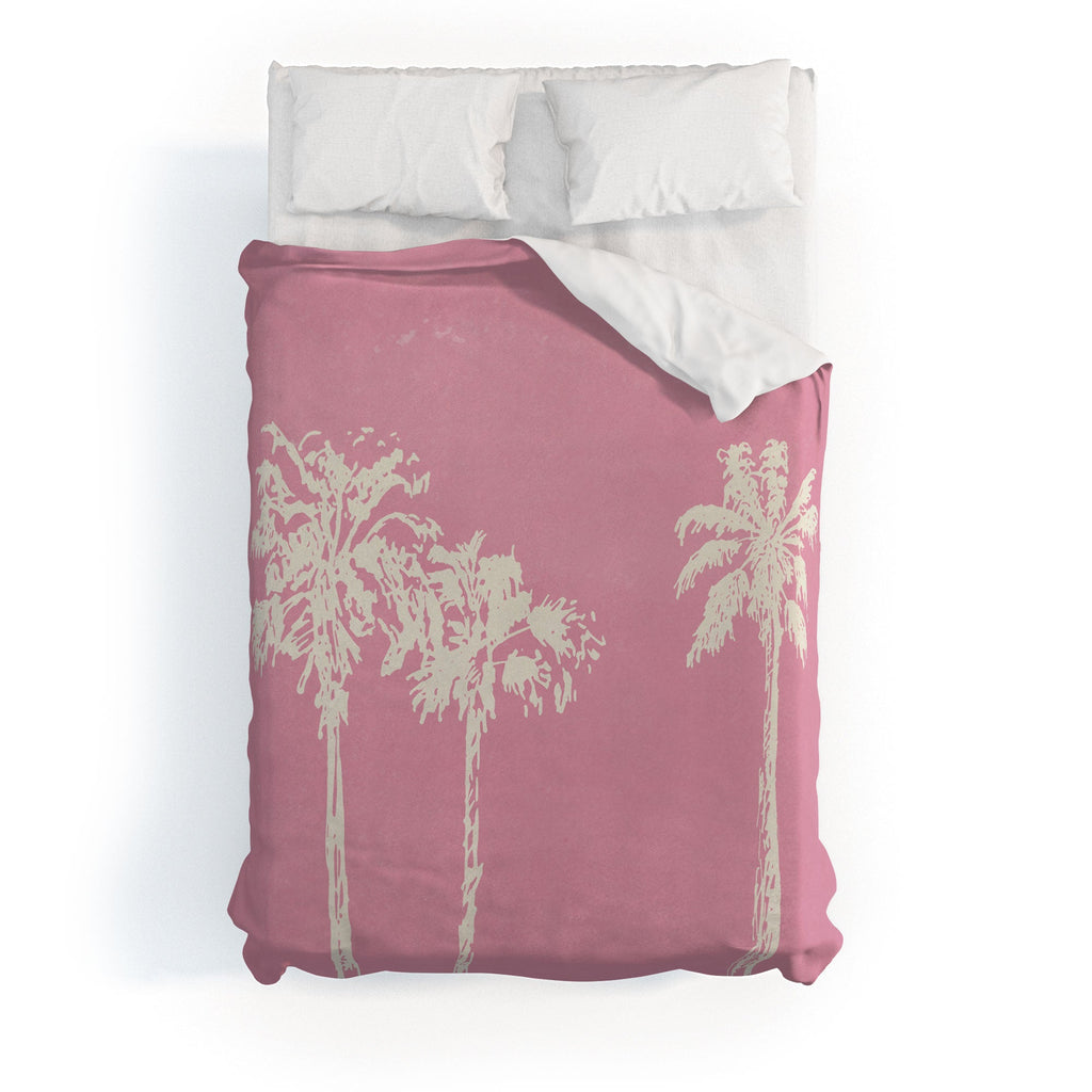 DENY Designs pb pink palm trees Duvet Cover