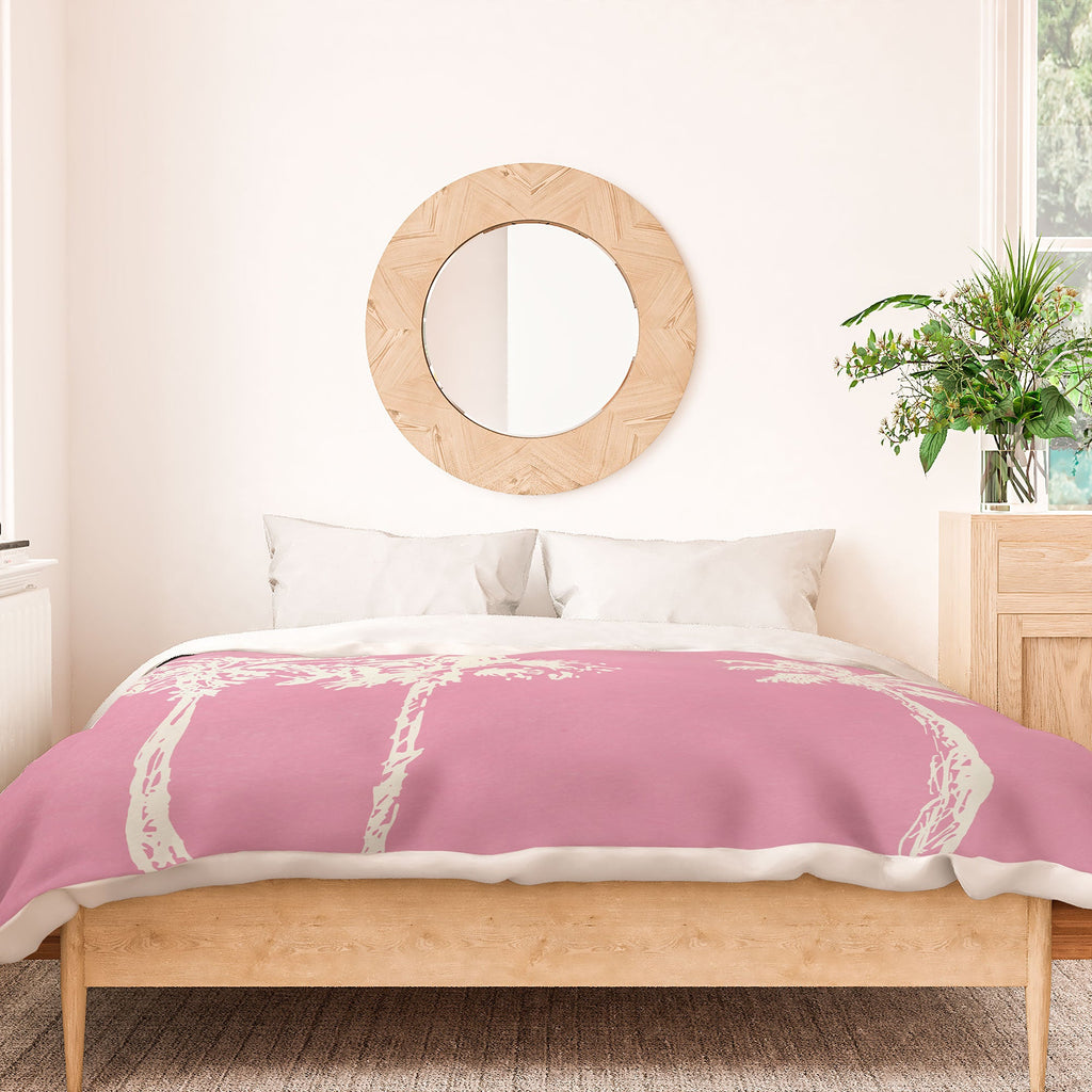 DENY Designs pb pink palm trees Duvet Cover