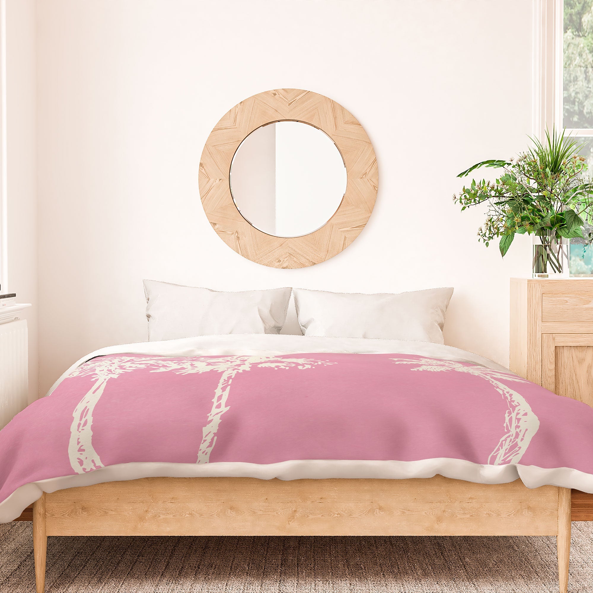 DENY Designs pb pink palm trees Duvet Cover