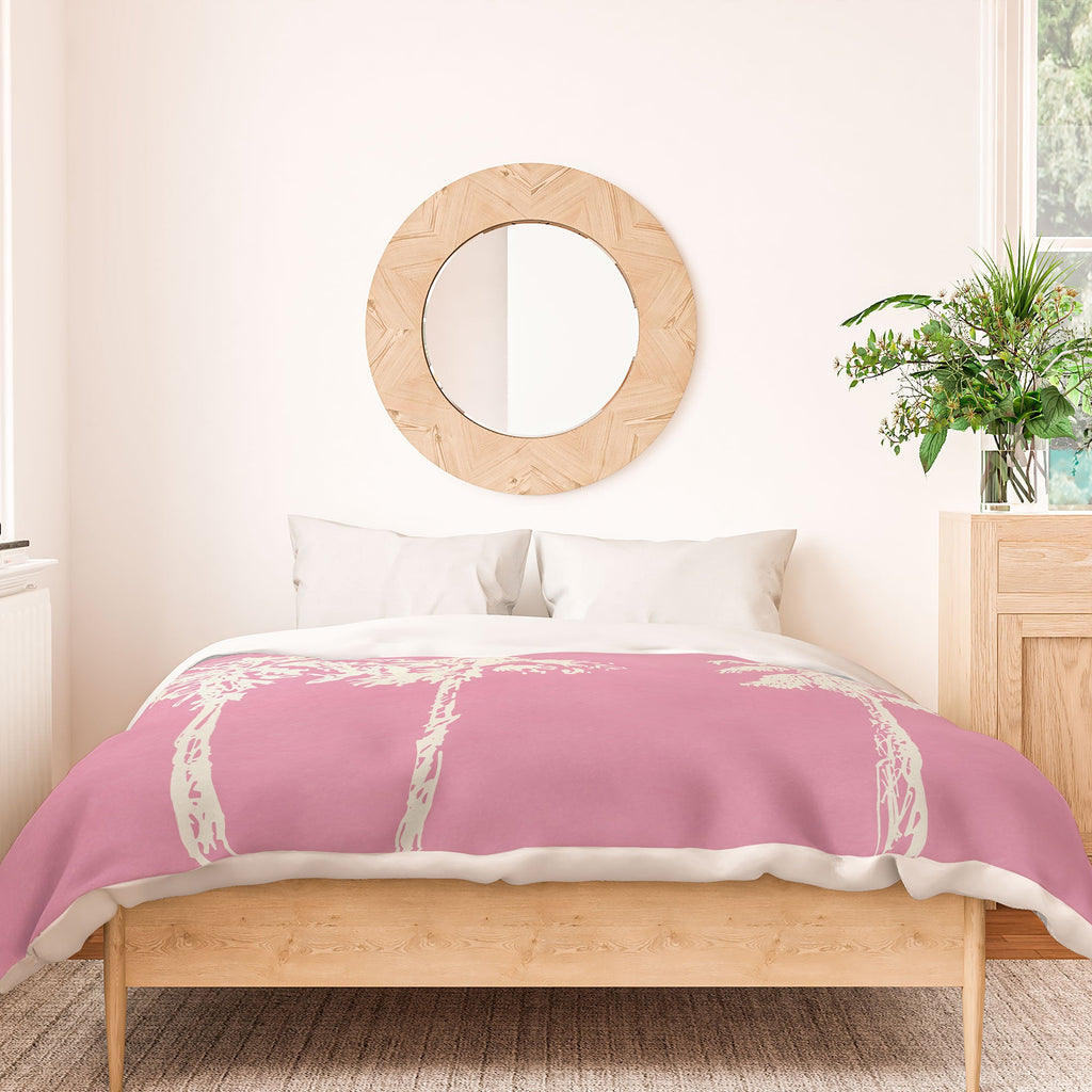 DENY Designs pb pink palm trees Duvet Cover