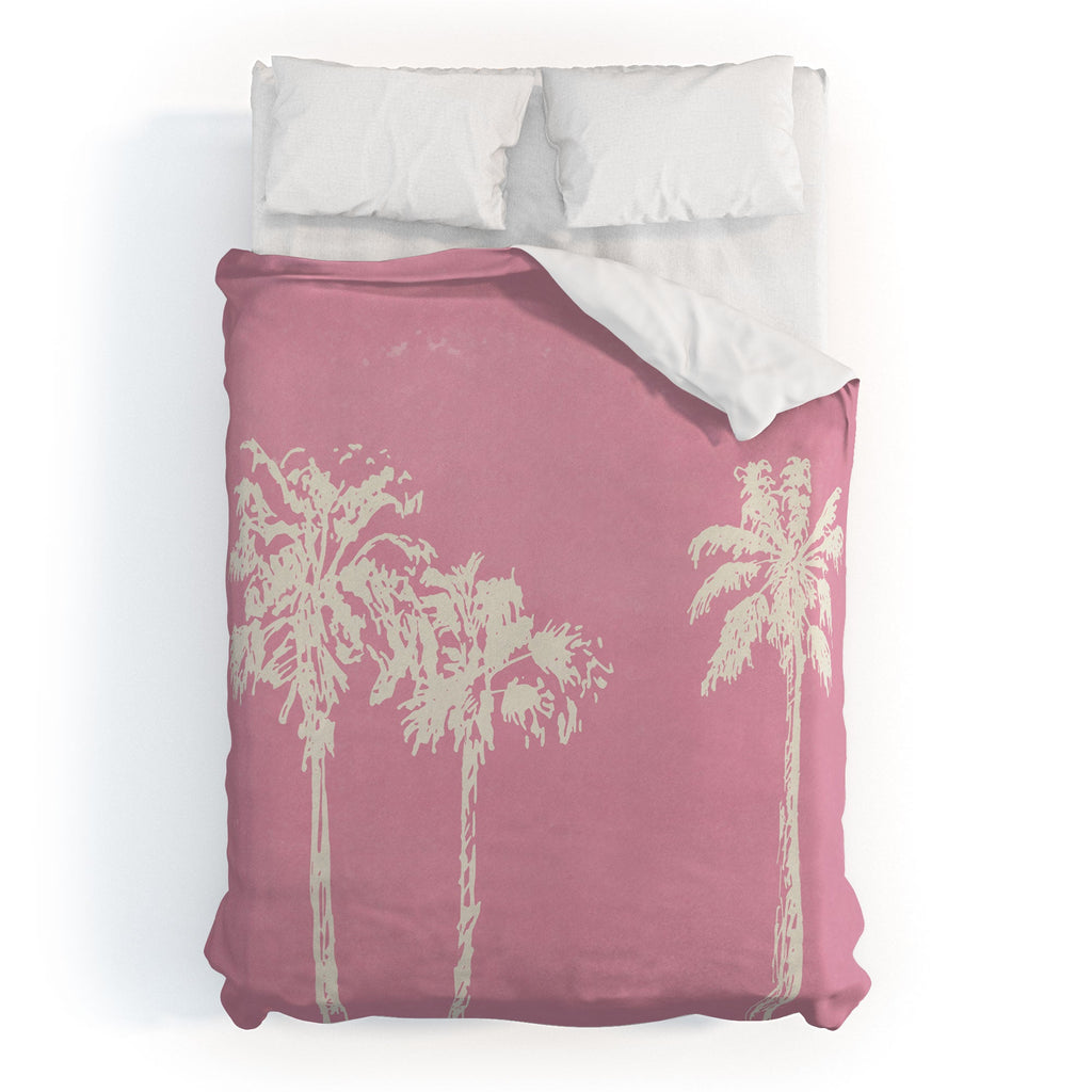 DENY Designs pb pink palm trees Duvet Cover