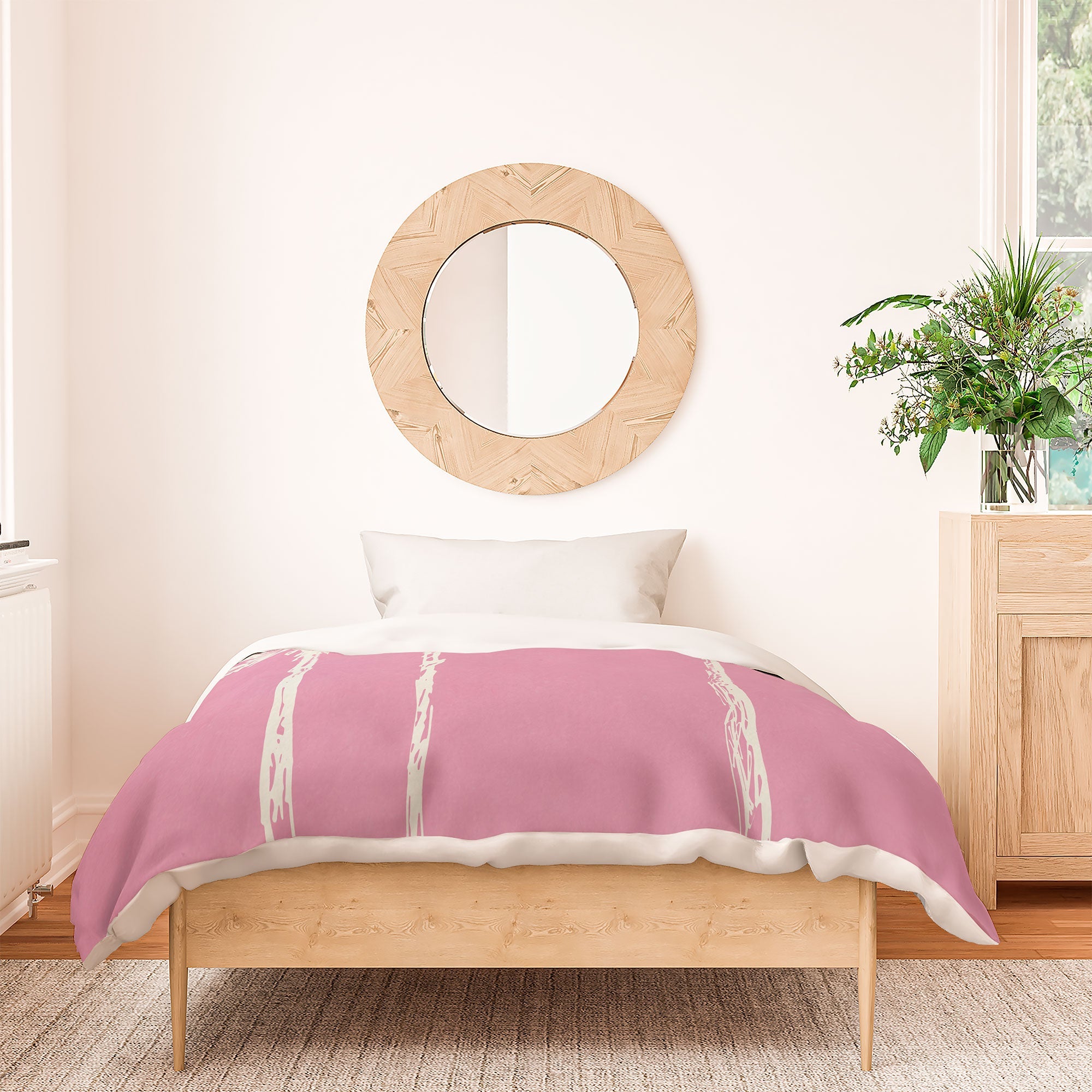 DENY Designs pb pink palm trees Duvet Cover