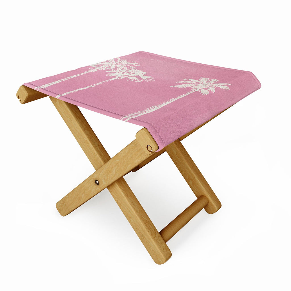 DENY Designs pb pink palm trees Folding Stool