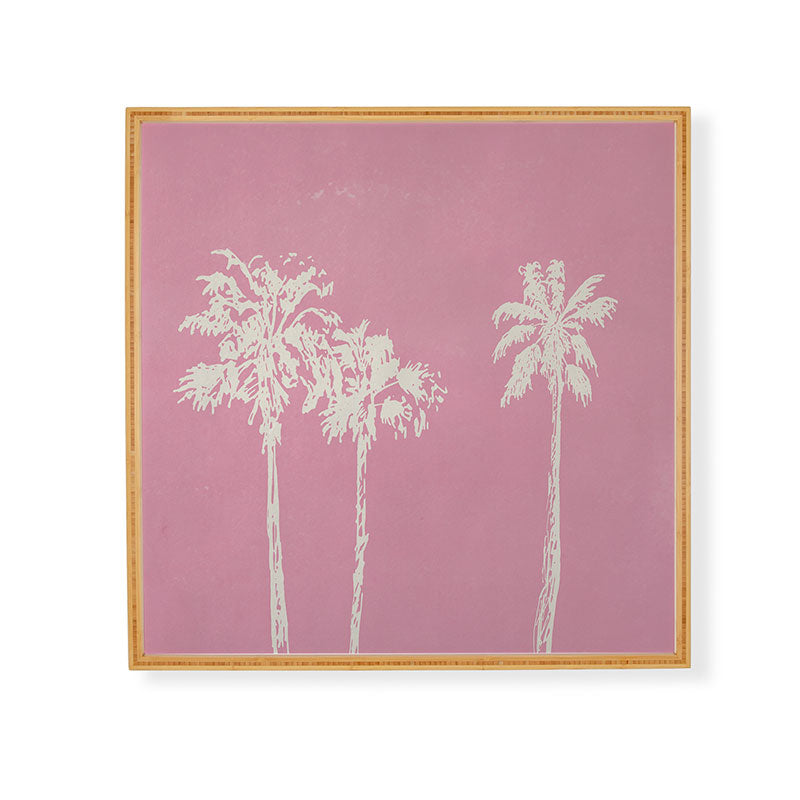 DENY Designs pb pink palm trees Framed Wall Art