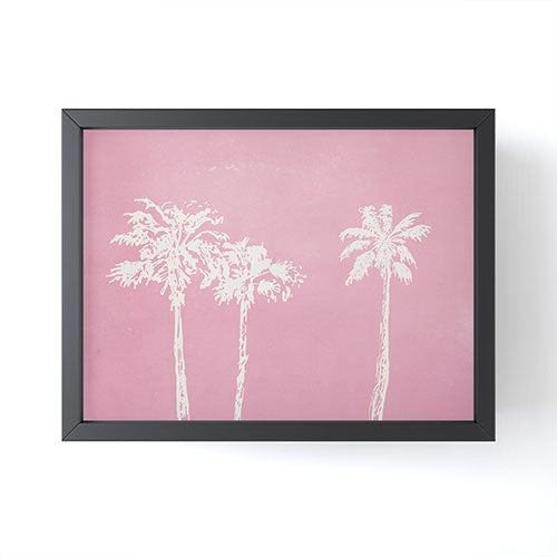 DENY Designs pb pink palm trees Framed Mini Art Print