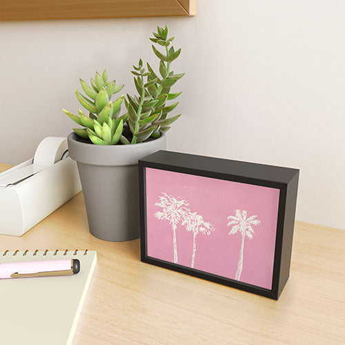 DENY Designs pb pink palm trees Framed Mini Art Print
