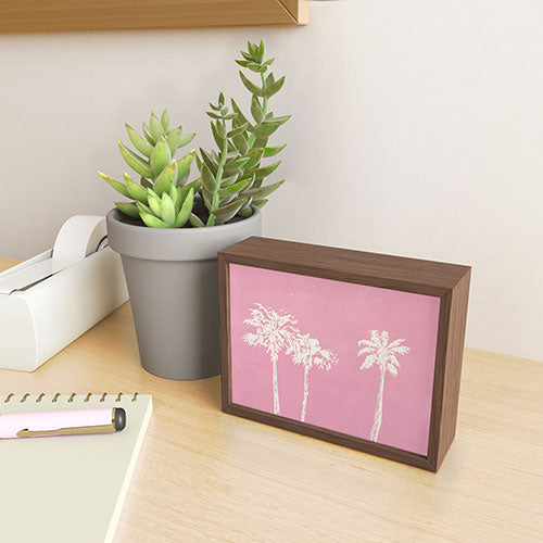 DENY Designs pb pink palm trees Framed Mini Art Print