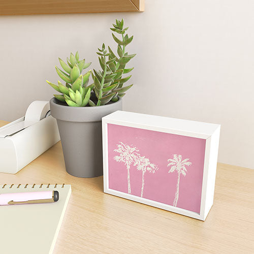 DENY Designs pb pink palm trees Framed Mini Art Print