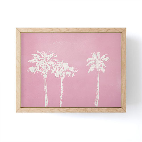 DENY Designs pb pink palm trees Framed Mini Art Print