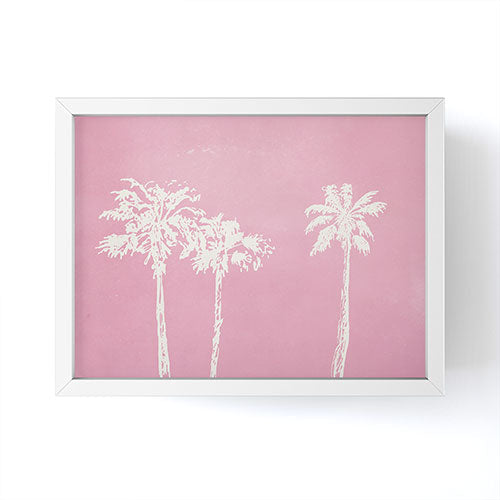 DENY Designs pb pink palm trees Framed Mini Art Print