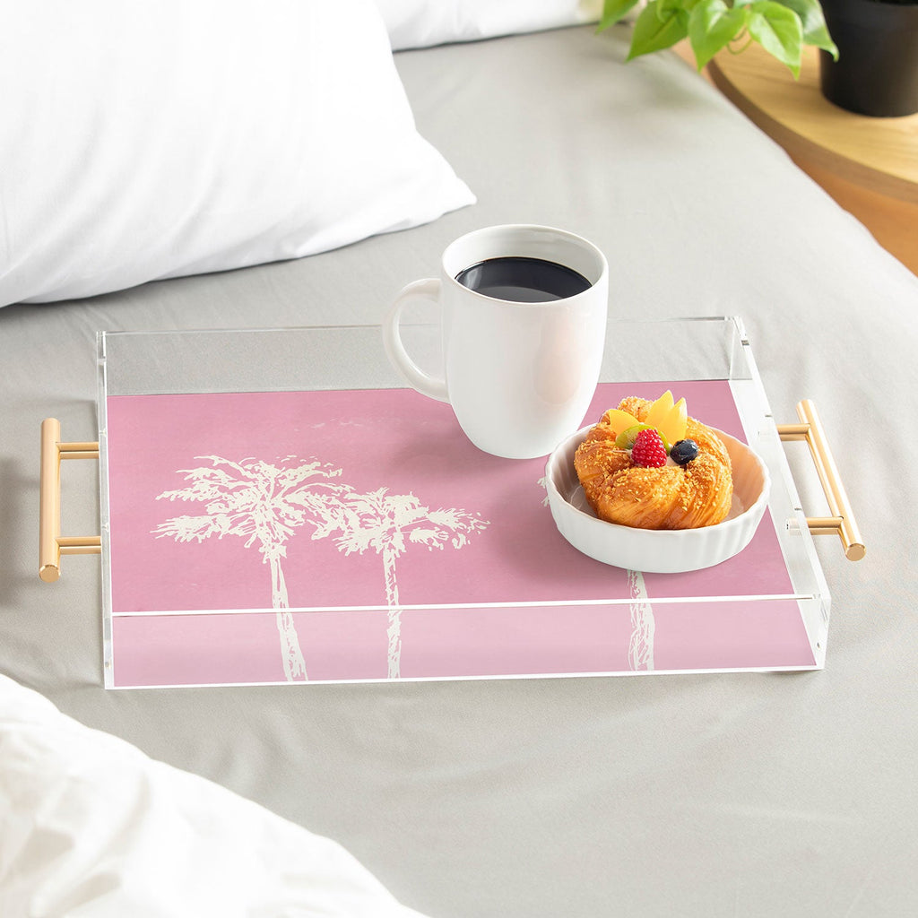 DENY Designs pb pink palm trees Acrylic Tray