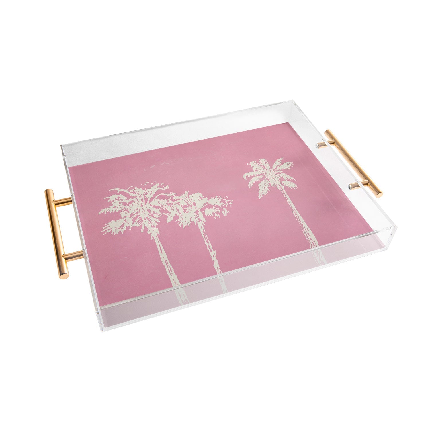DENY Designs pb pink palm trees Acrylic Tray