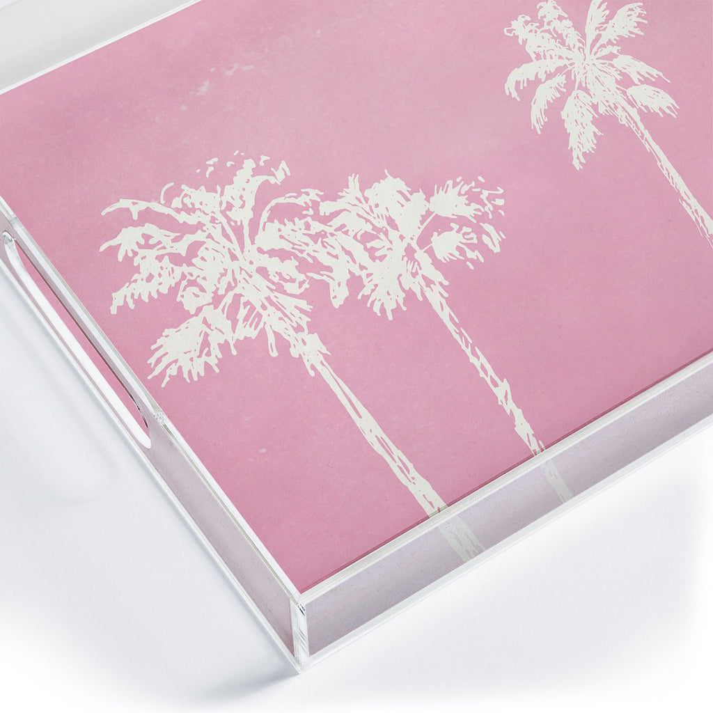 DENY Designs pb pink palm trees Acrylic Tray