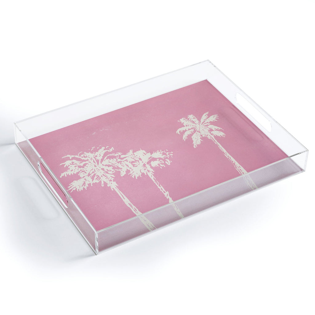 DENY Designs pb pink palm trees Acrylic Tray