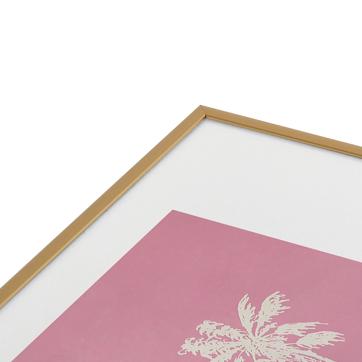 DENY Designs pb pink palm trees Metal Framed Art Print