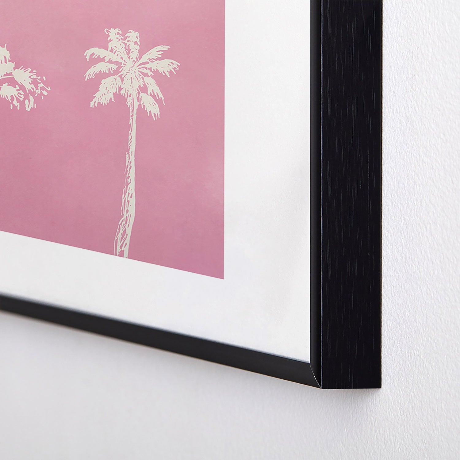 DENY Designs pb pink palm trees Metal Framed Art Print