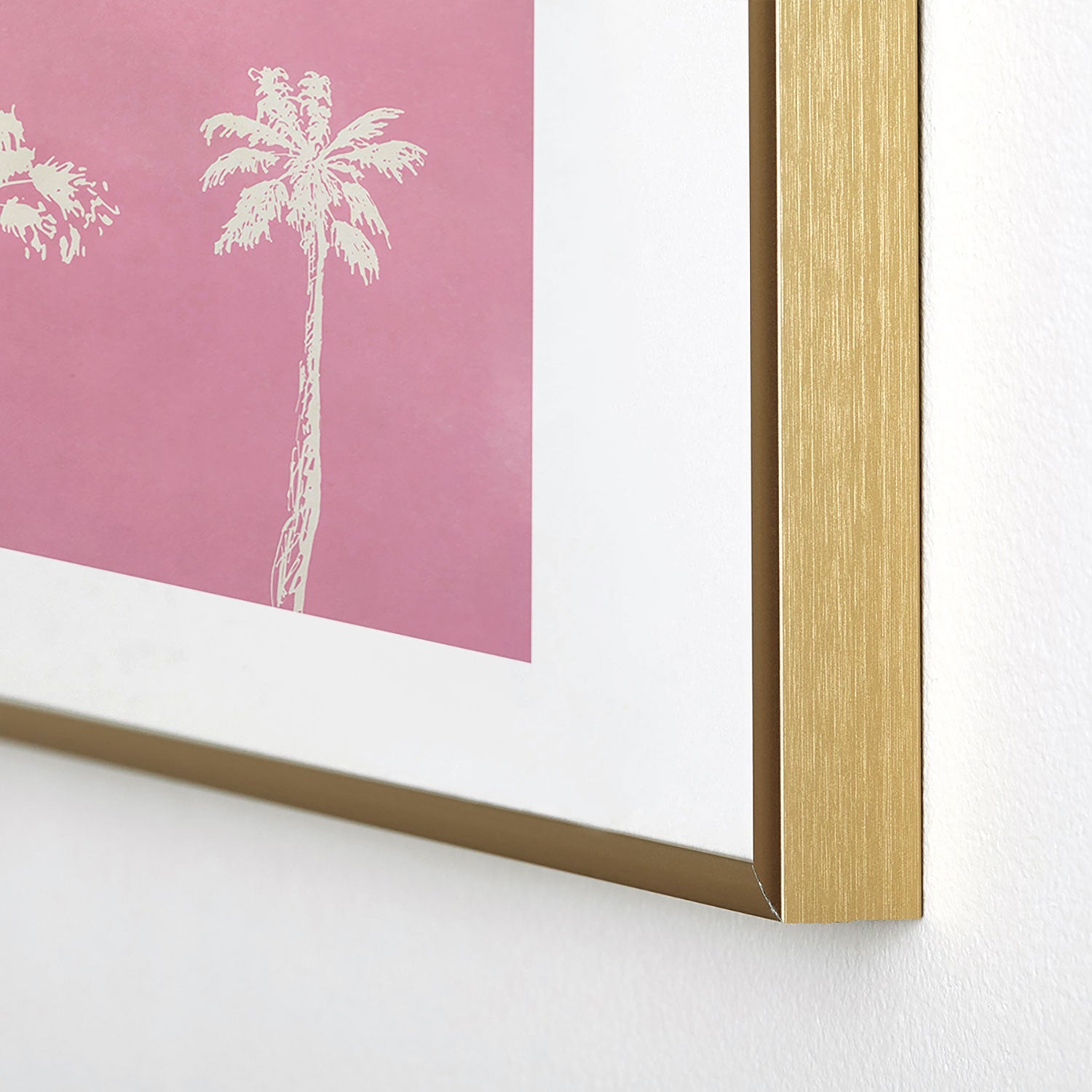 DENY Designs pb pink palm trees Metal Framed Art Print