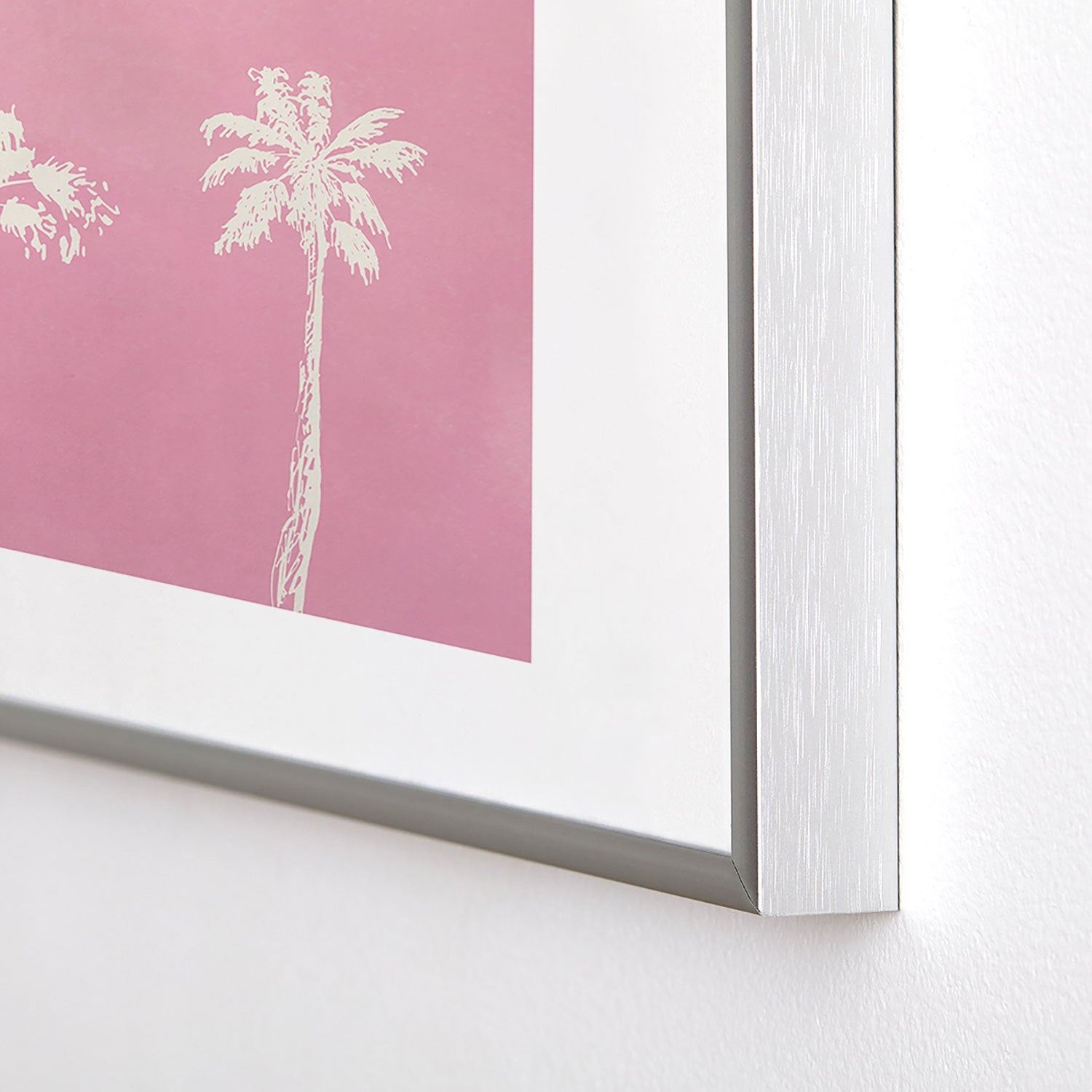 DENY Designs pb pink palm trees Metal Framed Art Print