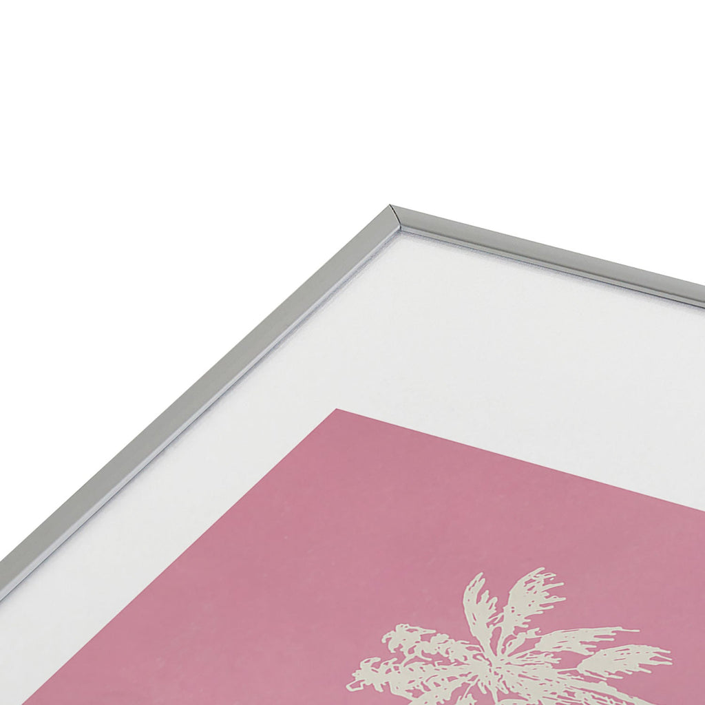 DENY Designs pb pink palm trees Metal Framed Art Print