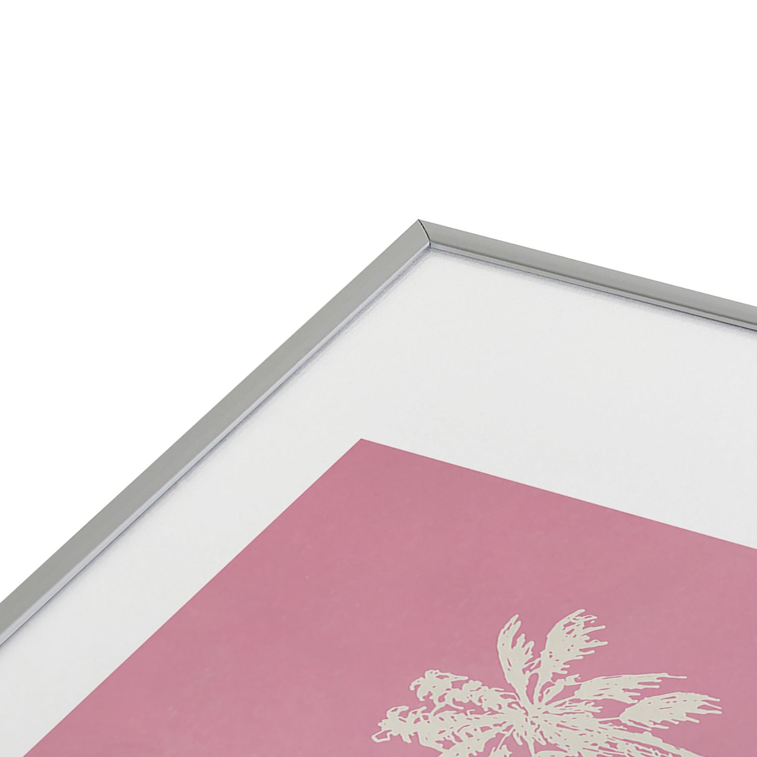 DENY Designs pb pink palm trees Metal Framed Art Print