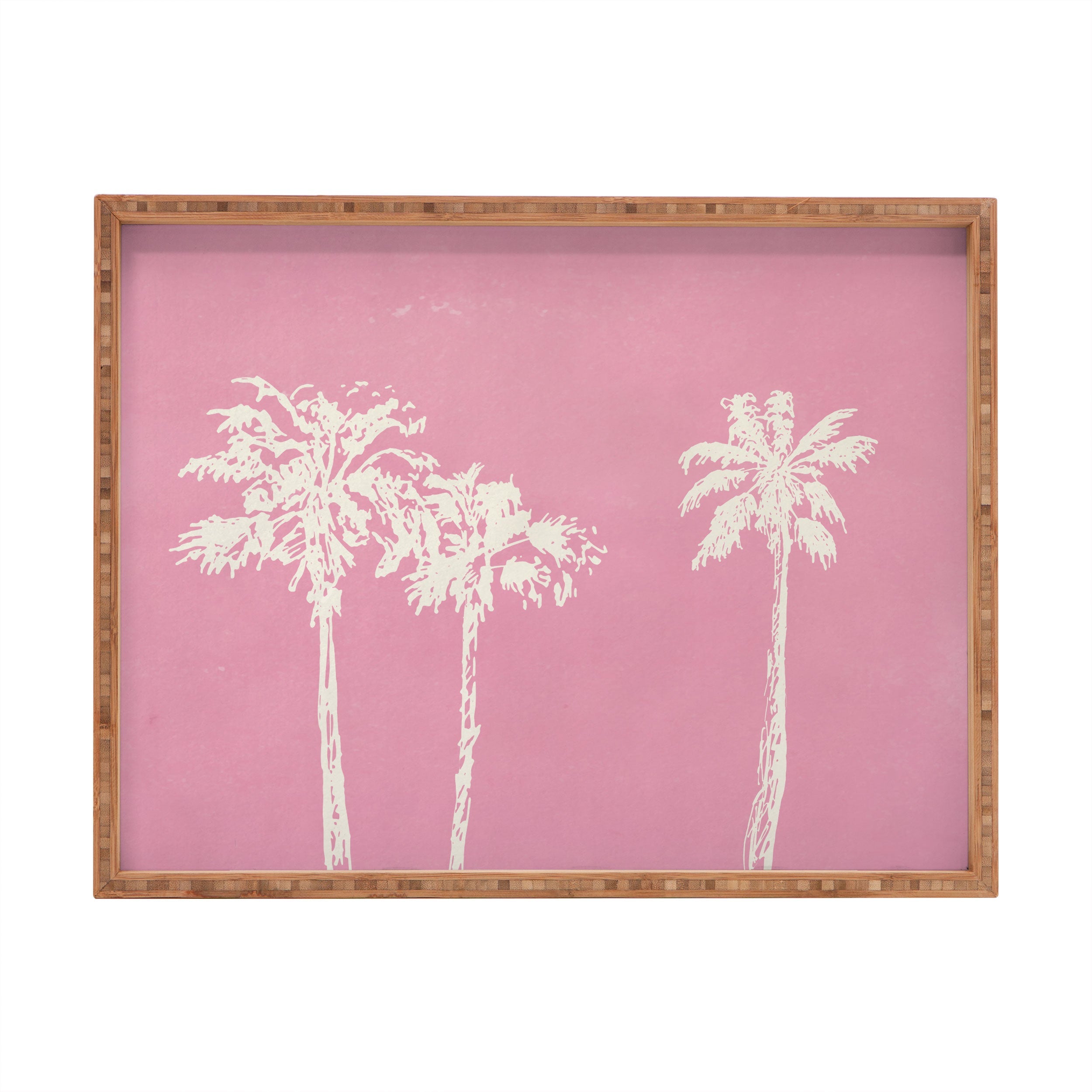 DENY Designs pb pink palm trees Rectangular Tray